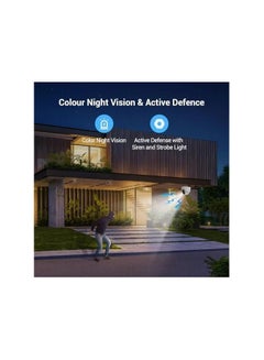 إيزفيز EZVIZ H4 2K Wi-Fi Smart Home Camera, AI-Powered Human / Vehicle Shape Detection, Active Defense with Siren and Strobe Light, Color Night Vision, Two-Way Calling, IP67 | CS-H4  - Image 3