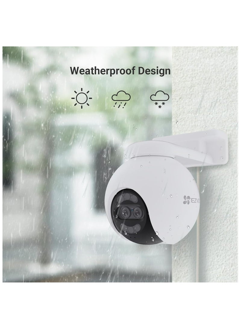 EZVIZ - EZVIZ H80x Dual 4K Pan & Tilt Wi-Fi Camera, Dual Lenses, Colorful Night Vision, 360° Panoramic View, Auto-Zoom Tracking, Siren & Strobe Light, Two-Way Talk | CS-H80x-R100-8G82WKFL - Image 1