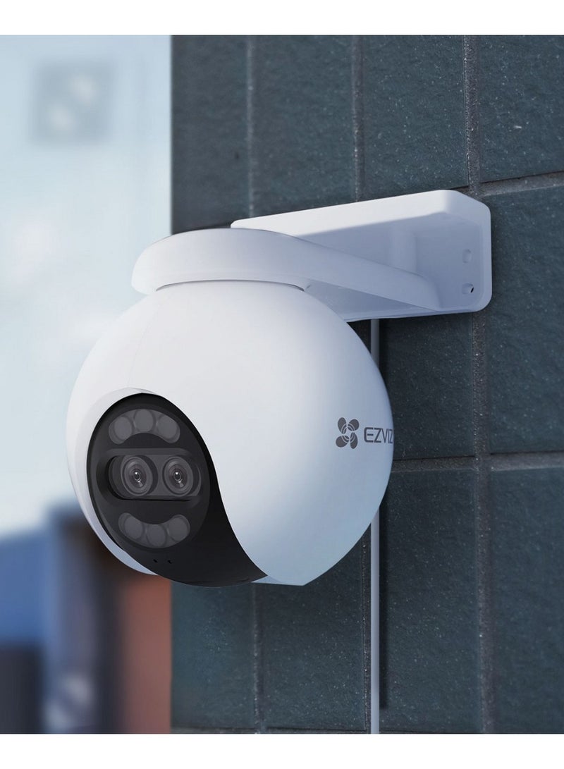 EZVIZ - EZVIZ H80x Dual 4K Pan & Tilt Wi-Fi Camera, Dual Lenses, Colorful Night Vision, 360° Panoramic View, Auto-Zoom Tracking, Siren & Strobe Light, Two-Way Talk | CS-H80x-R100-8G82WKFL - Image 1