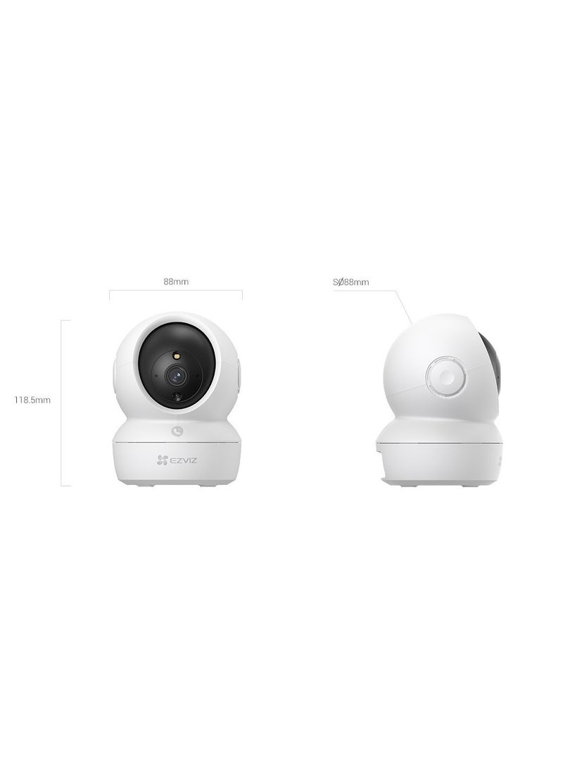 EZVIZ - EZVIZ H6C Pro 4K Ultra HD Smart Home Security Camera with AI Detection, Color Night Vision, Two-Way Audio, and Weatherproof Design | CS-H6c-8WF - Image 1