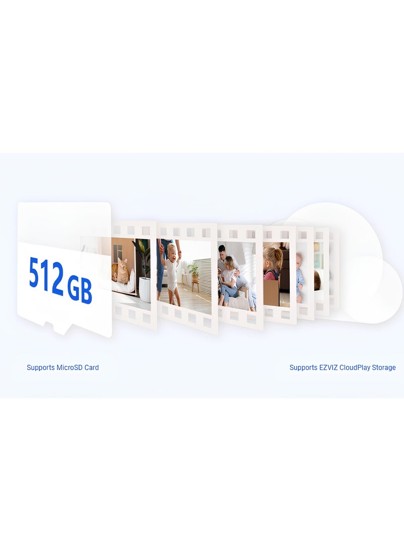 EZVIZ - EZVIZ H6C Pro 4K Ultra HD Smart Home Security Camera with AI Detection, Color Night Vision, Two-Way Audio, and Weatherproof Design | CS-H6c-8WF - Image 1