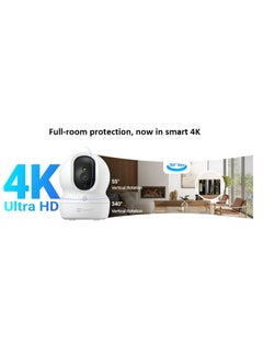 EZVIZ EZVIZ H6C Pro 4K Ultra HD Smart Home Security Camera with AI Detection, Color Night Vision, Two-Way Audio, and Weatherproof Design | CS-H6c-8WF  - Image 3