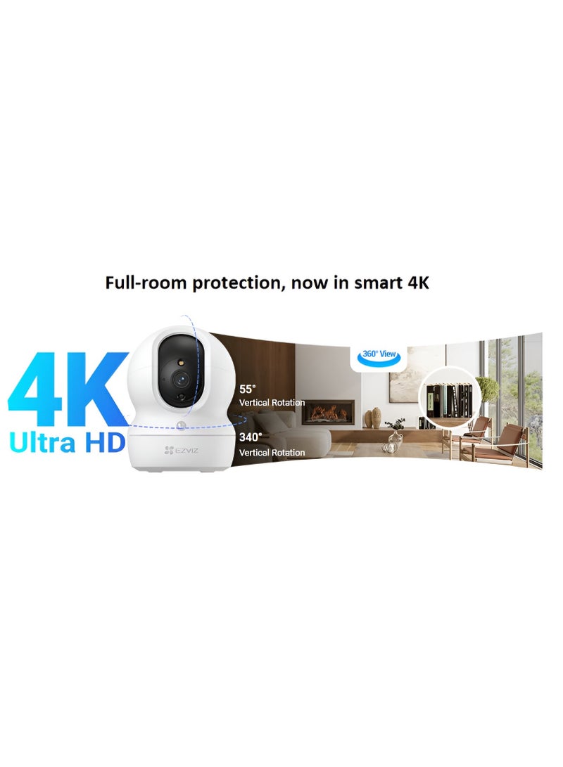 EZVIZ - EZVIZ H6C Pro 4K Ultra HD Smart Home Security Camera with AI Detection, Color Night Vision, Two-Way Audio, and Weatherproof Design | CS-H6c-8WF - Image 1