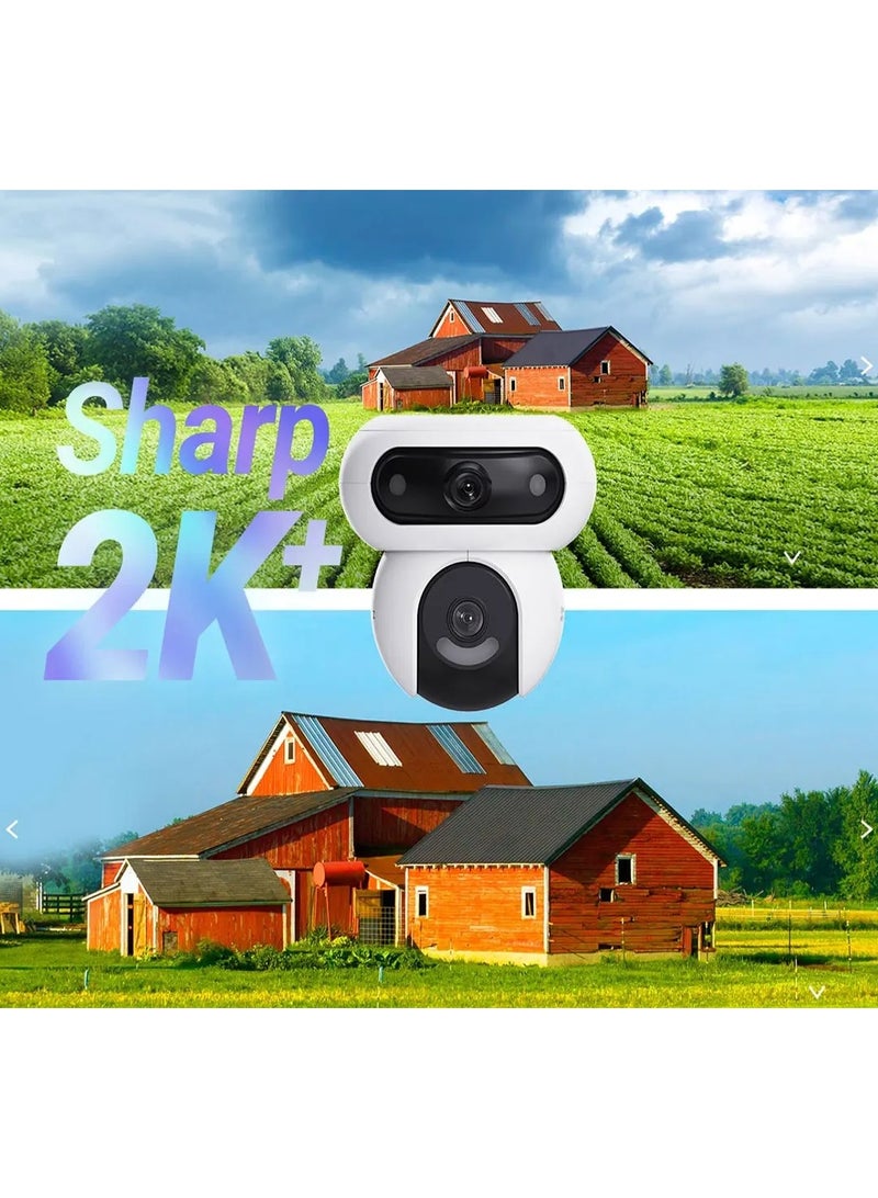 EZVIZ - EZVIZ H90 Dual 4MP Ultra HD Smart Home Security Camera with Pan & Tilt, AI-Powered Detection, Color Night Vision, Two-Way Audio, and Weatherproof Design | CS-H90-R100-8H44WKFL - Image 1