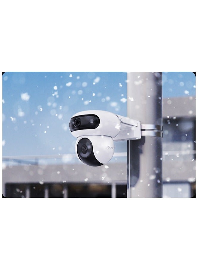 EZVIZ - EZVIZ H90 Dual 4MP Ultra HD Smart Home Security Camera with Pan & Tilt, AI-Powered Detection, Color Night Vision, Two-Way Audio, and Weatherproof Design | CS-H90-R100-8H44WKFL - Image 1