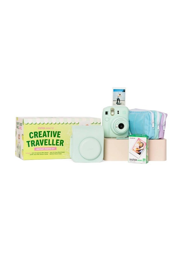 FUJIFILM Instax Mini12 Creative Traveller Instant Photo Kit (Mint Green)  - Image 1