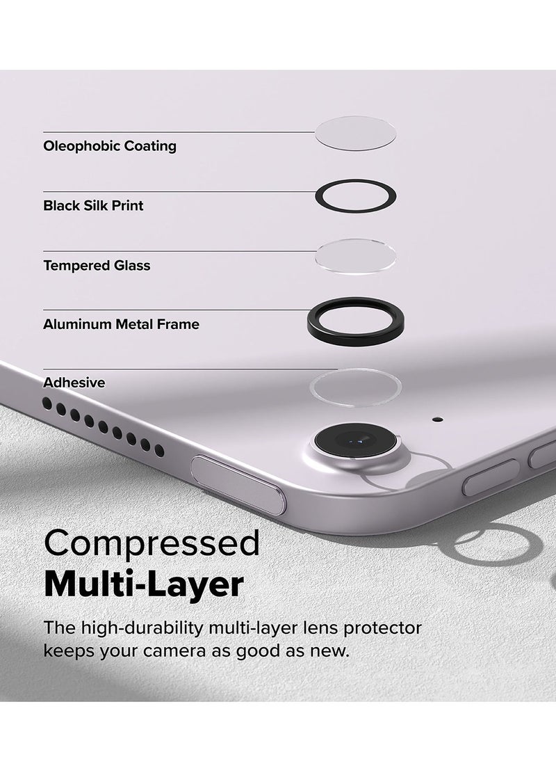 Ringke Camera Lens Frame Glass (2 Pack) For iPad Air 11-Inch / 13-Inch (M2) Camera Protector, Anti-Scratch Lightweight Full Coverage Tempered Glass- Clear - Image 3