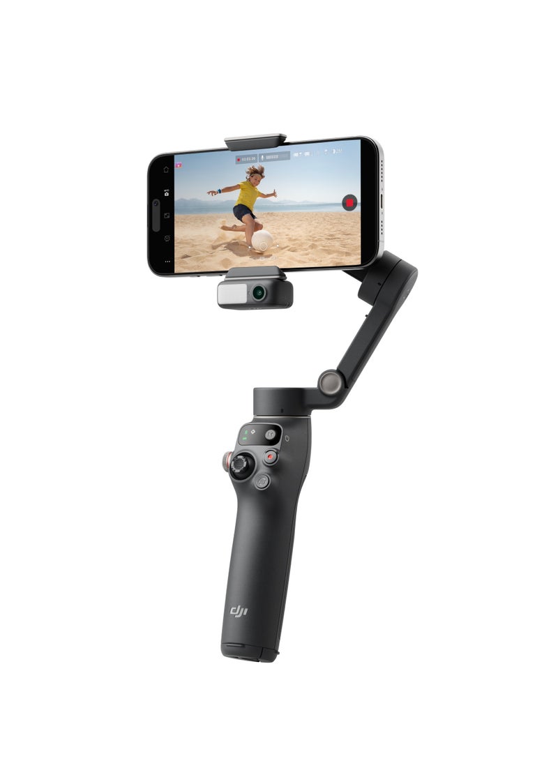 dji - Osmo Mobile 7P Gimbal Stabilizer for iPhone & Android, 3-Axis Stabilization, Native Tracking, Lighting, Quick Launch, One-Tap Edit, Built-in Extension Rod & Tripod, 10-Hour Battery Life, Phone Charging Black - Image 1