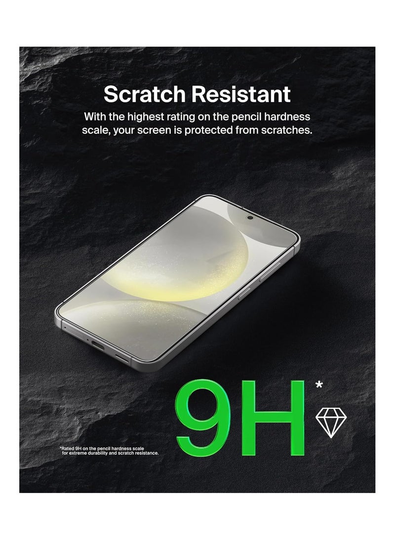 belkin ScreenForce InvisiGlass Treated Screen Protector for Samsung Galaxy S25, S24, Scratch-Resistant Impact Protection w/Included Easy Align Tray for Bubble-Free Application - Recycled Glass Clear - Image 4