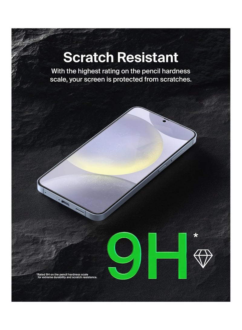belkin ScreenForce InvisiGlass Treated Screen Protector for Samsung Galaxy S25+, S24+, Scratch-Resistant Impact Protection w/Included Easy Align Tray for Bubble-Free Application - Recycled Glass - Image 4