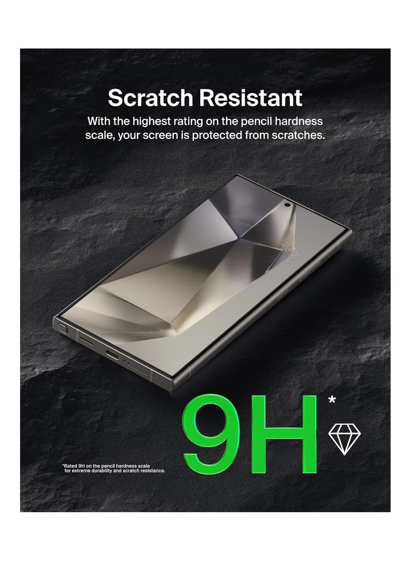 belkin ScreenForce InvisiGlass Treated Screen Protector for Samsung Galaxy S25 Ultra, Scratch-Resistant Impact Protection w/Included Easy Align Tray for Bubble-Free Application - Recycled Glass - Clear - Image 4