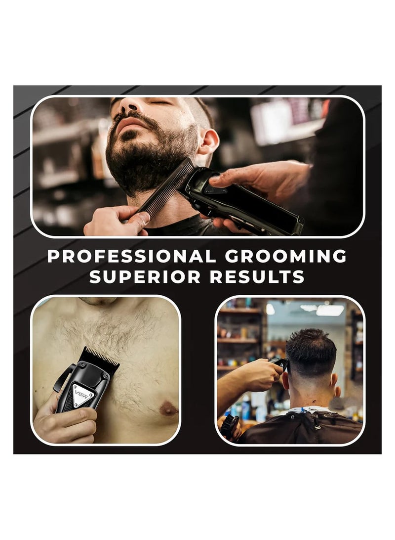 VGR V-137 Professional Cord/Cordless Hair Clipper for Men's Black - Image 3