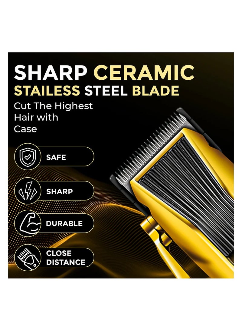 VGR V-177 Professional Cord/Cordless Hair Clipper for Men's Gold - Image 3