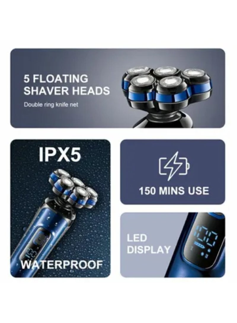 في جي آر - Professional 3 IN 1 Rechargeable Wet and Dry Grooming Kit V-386 Blue - Image 1