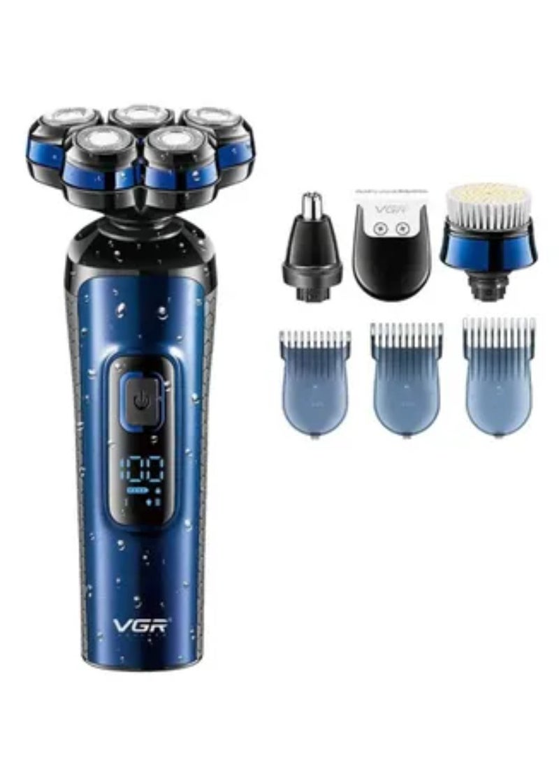 في جي آر - Professional 3 IN 1 Rechargeable Wet and Dry Grooming Kit V-386 Blue - Image 1