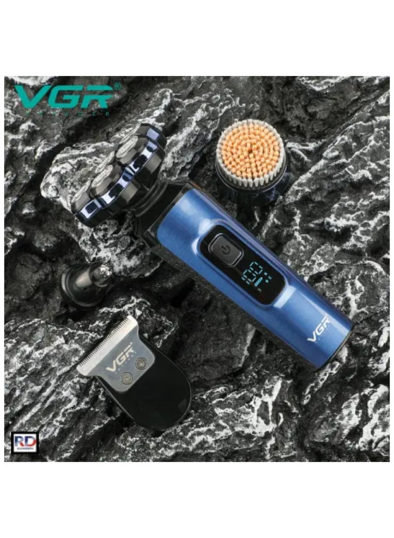 في جي آر - Professional 3 IN 1 Rechargeable Wet and Dry Grooming Kit V-386 Blue - Image 1