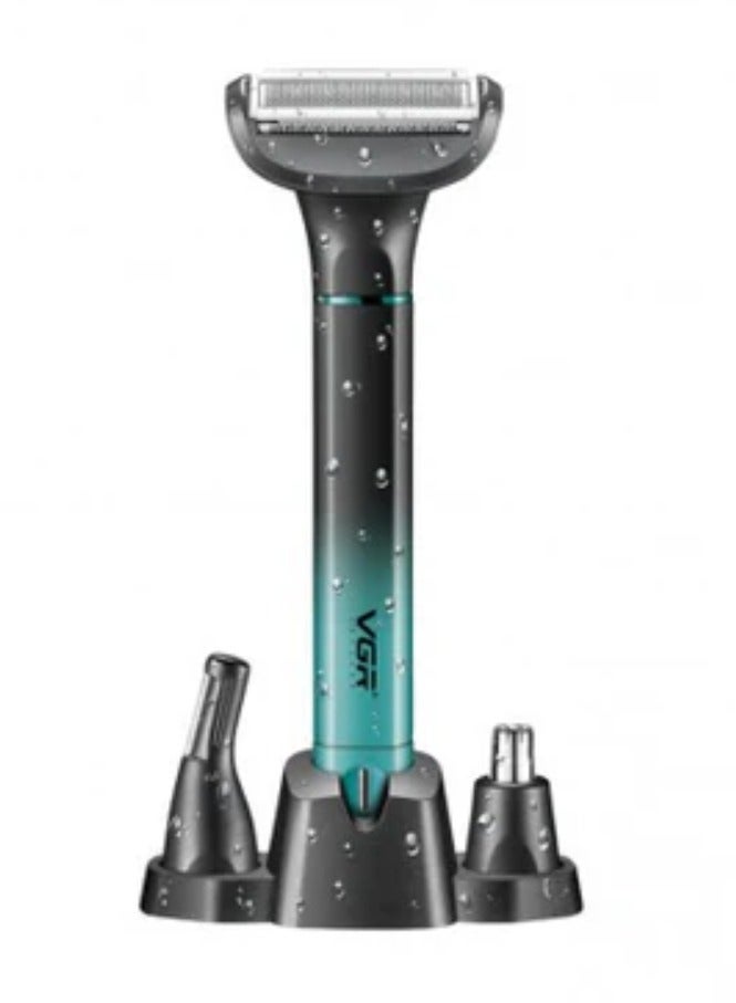 في جي آر V-625 3-IN-1 Grooming Kit For Men Green 