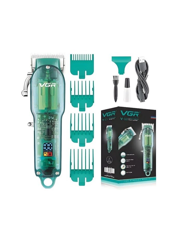 VGR V-660 Professional Rechargeable cordless Hair Clipper with Self Sharpening Blades Multicolor - Image 1