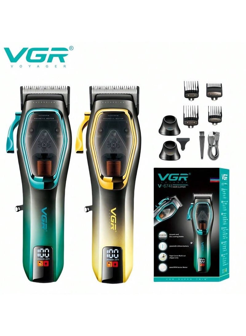 VGR Professional Cordless Hair Trimmer - V-674 Multicolor - Image 1