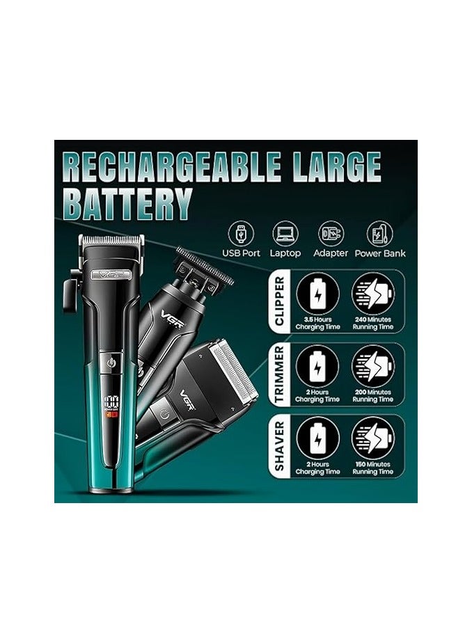 في جي آر - V-694 Professional Salon Quality Rechargeable Combo Kit Multicolor - Image 1