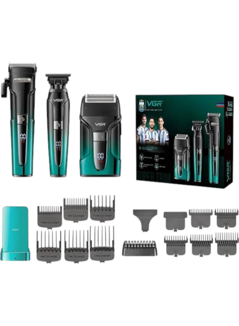 في جي آر - V-694 Professional Salon Quality Rechargeable Combo Kit Multicolor - Image 1