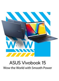 ASUS Vivobook 15  Laptop With 15.6-Inch Full HD Display, Intel Core i7-12700H Processor/8GB RAM/512GB SSD/Intel Iris XE Graphics/Windows 11 Home English/Arabic Blue  - Image 3