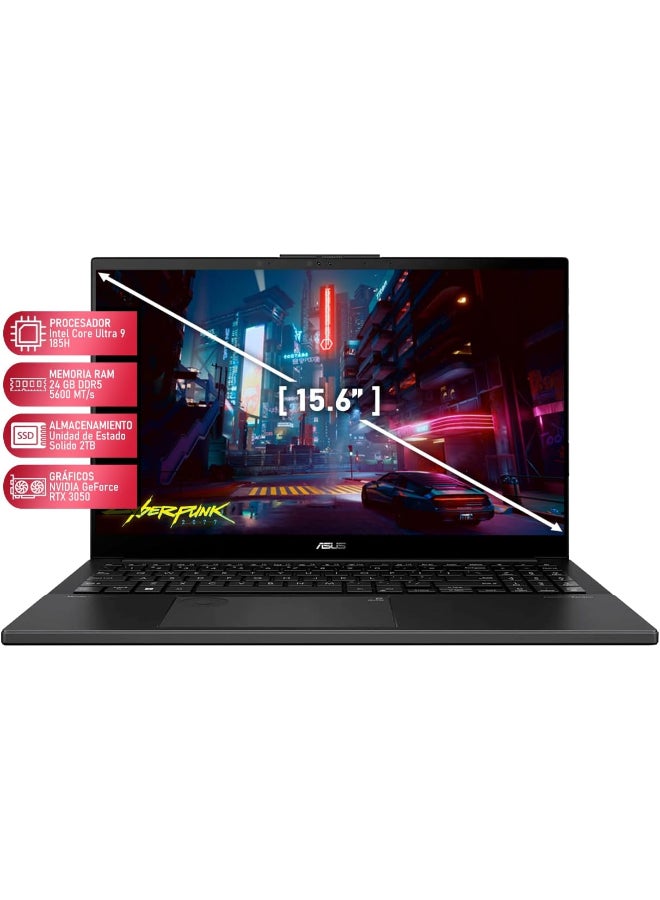 ASUS Vivobook Pro 15 Laptop With 15.6-Inch Full HD Display, Core Ultra 9 185H  Processor/24GB RAM/2TB SSD/6GB NVIDIA GeForce RTX 3050 Graphics/Windows 11 Home English Black  - Image 2