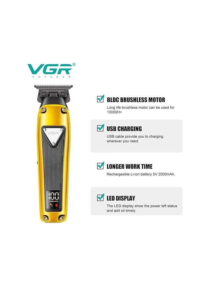 VGR V-913 Ultra Premium Hair Trimmer Gold - Image 2
