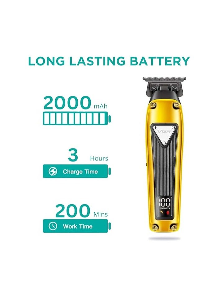VGR V-913 Ultra Premium Hair Trimmer Gold - Image 3