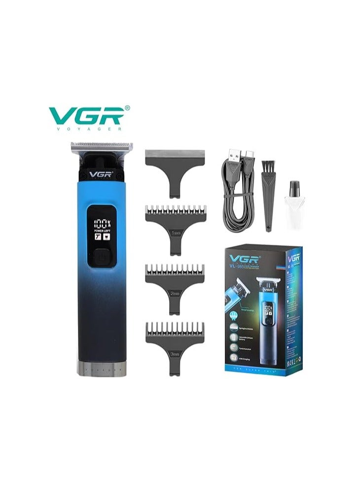 في جي آر V-985 Professional Hair Clipper, Salon Trimmer with Turbo Mode, Digital Display, Springless Blades Multicolor  - Image 5