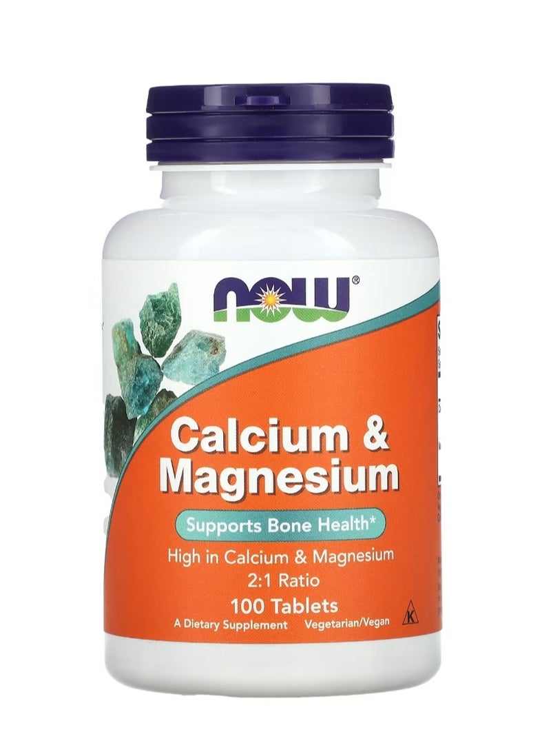 ناو فودز كالسيوم ومغنيسيوم 100 قرص - Image 1