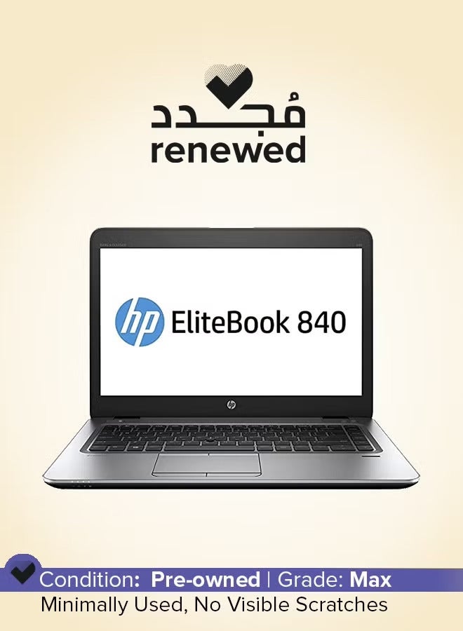 HP Renewed - EliteBook 840 G3 Laptop with 14-Inch Display, Intel Core i5/6th Gen/8GB RAM/256GB SSD/Intel HD Graphics/ Windows 10 Silver English silver - Image 1