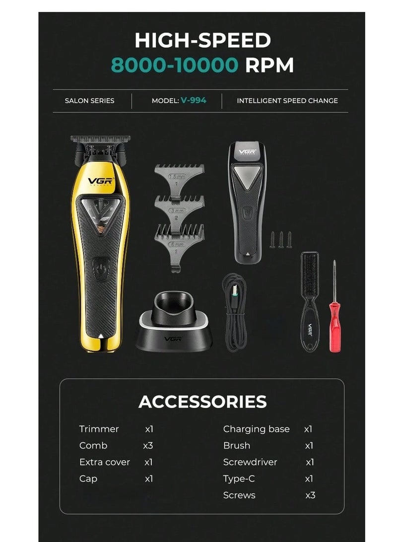 VGR - Hair Trimmer Professional Barber Clippers 10000 RPM Hair Cutting Machine Vector Motor Trimmers Haircut Trimmer for Men V-994 Multicolor - Image 1