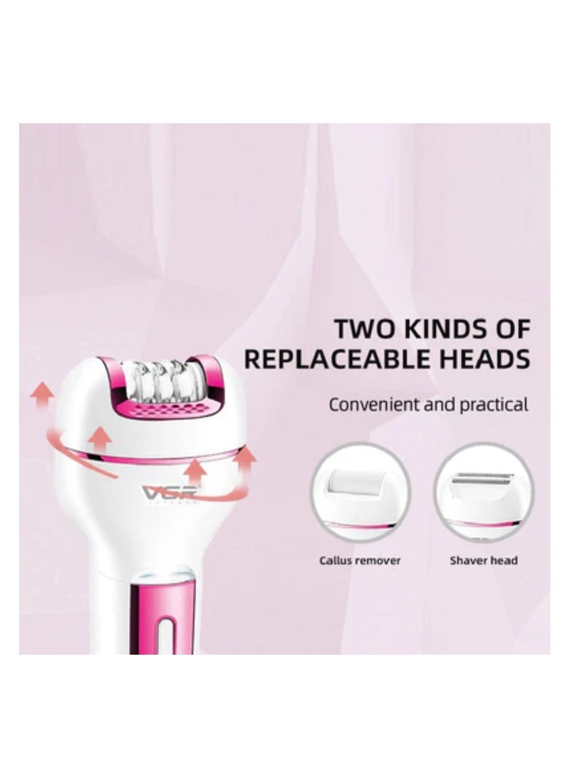 V-732 Multi-Functional 3-In-1 Professional Electric Rechargeable Ladies Epilator Multicolor