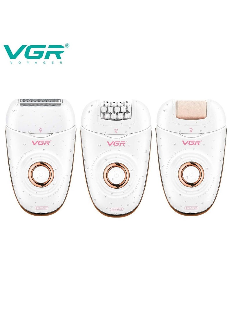 VGR V-739 Electric Epilator For Women White - Image 1