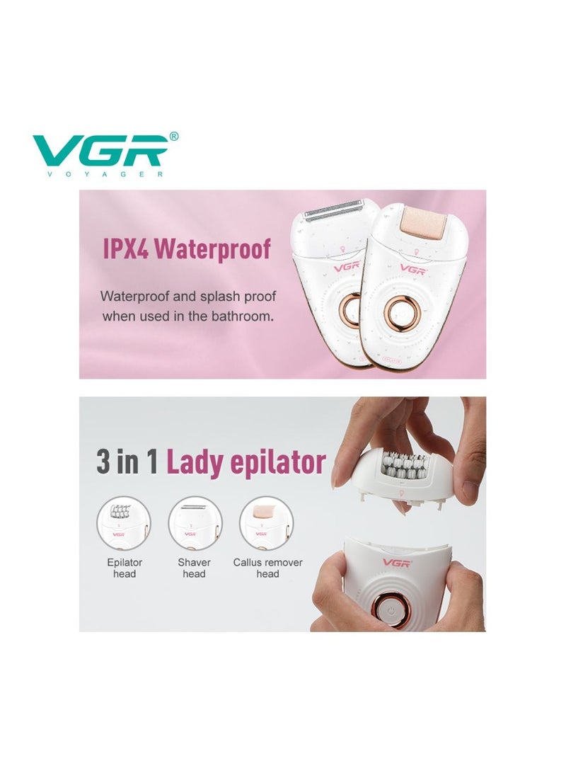 VGR V-739 Electric Epilator For Women White - Image 3