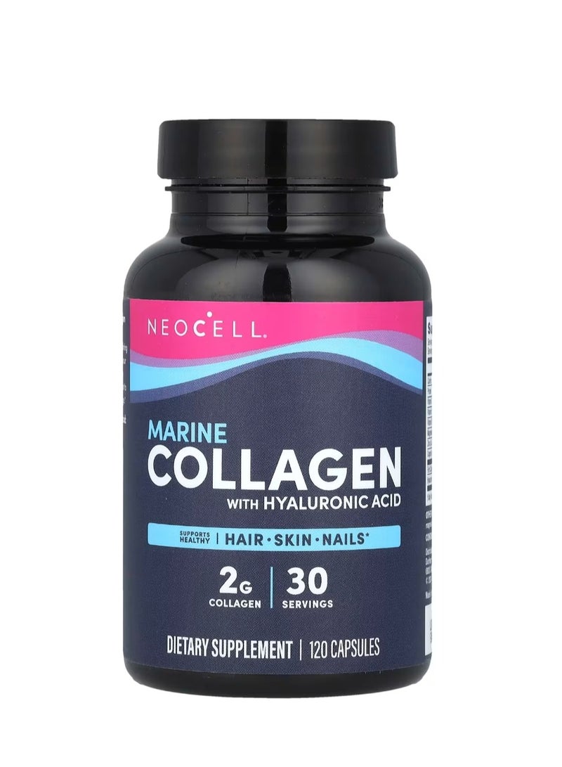 نيوسيل Marine Collagen With Hyaluronic Acid 120 Capsules  - Image 1