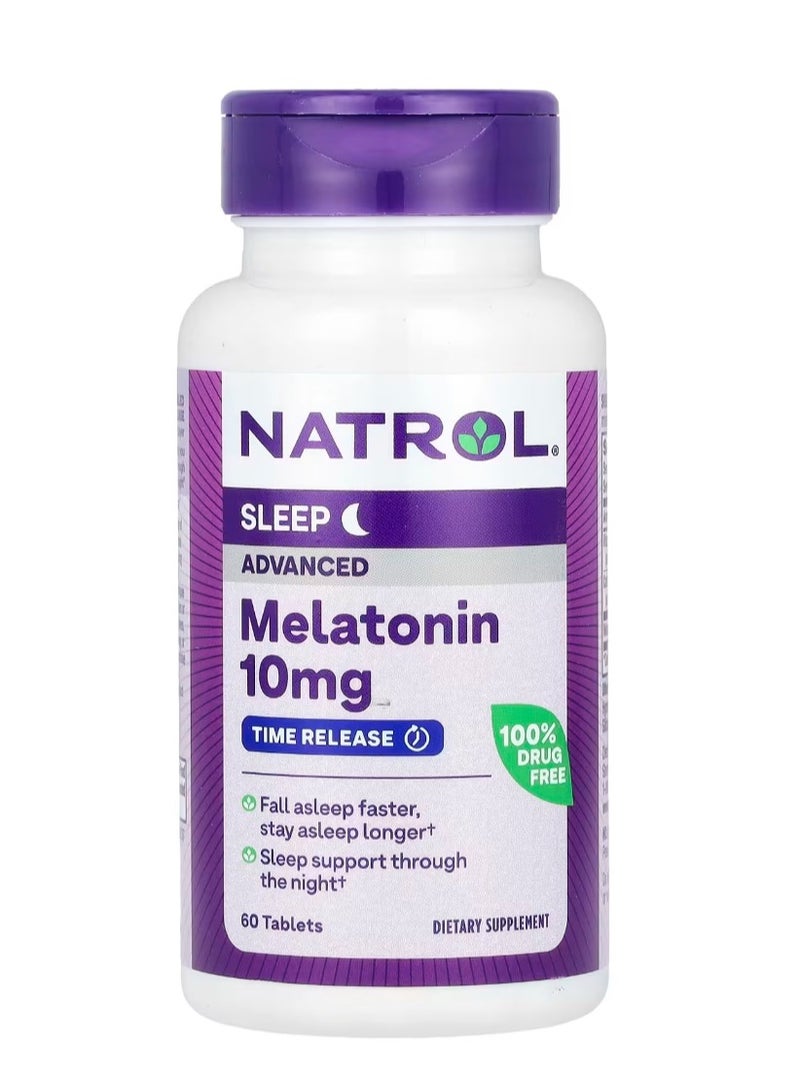 Natrol Sleep Advanced Melatonin Time Release 10 mg 60 Tablets - Image 2