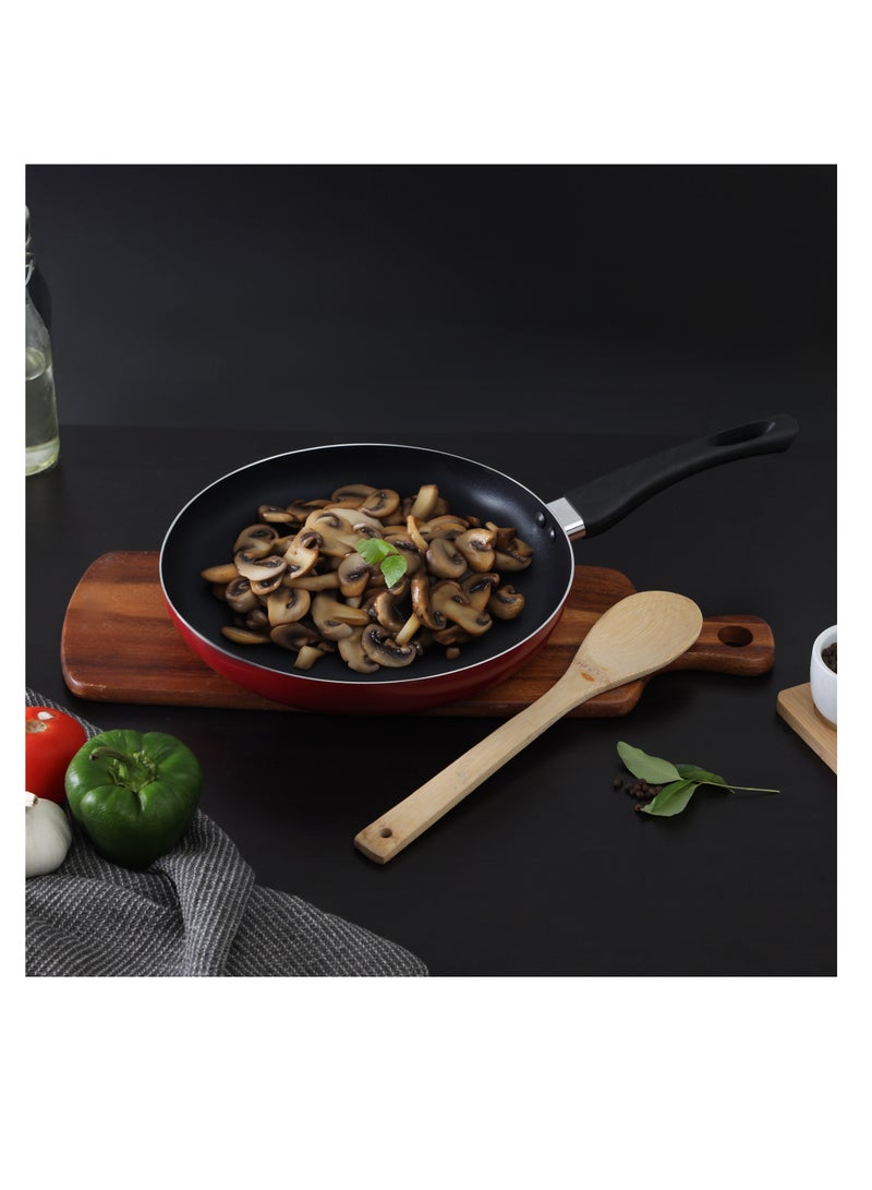 Royalford 3 Piece Nonstick Cookware Set- RF12597/ Strong Aluminum Body with Non-Stick Coating Interior and Bakelite Handle/ Includes a Casserole with Tempered Glass Lid and a Frypan Multicolor - Image 4