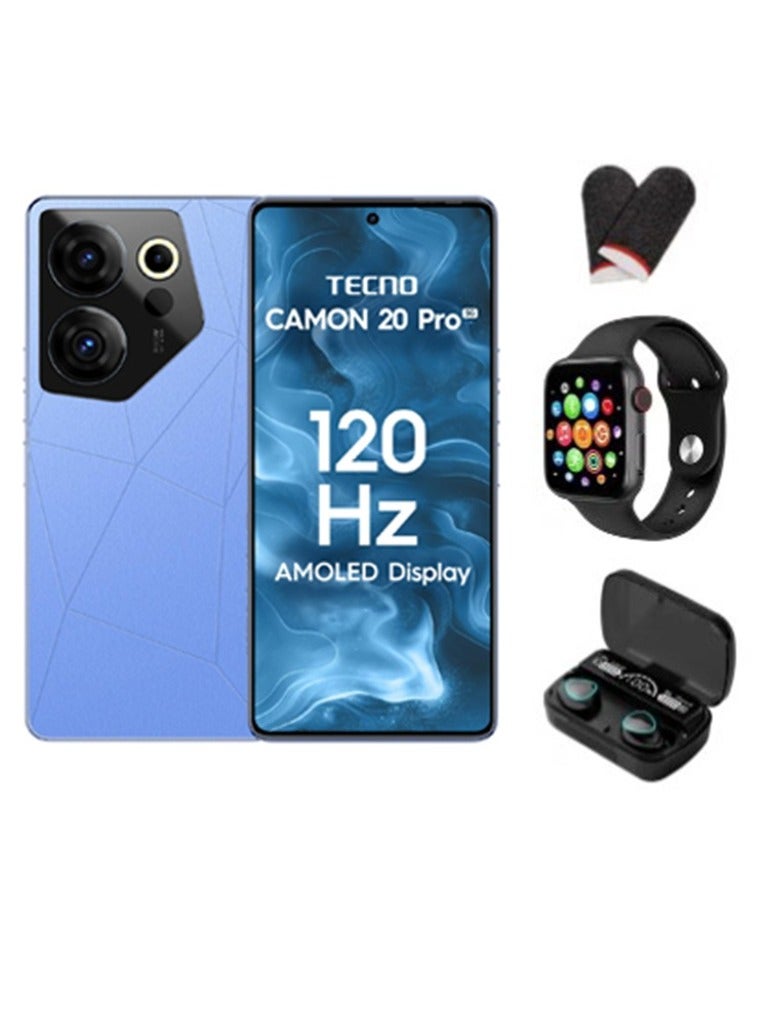 Camon 20s Pro 5G Serenity Blue 8GB RAM 256GB Storage MediaTek Dimensity 8020 Processor | 64MP RGBW G+P OIS Rear Camera|6.67 FHD+ Big AMOLED Screen With Smartwatch and Earbuds - pnsku/N70157349V/45/_/1740653393/9ec2edf1-c14a-4818-811e-f2d4ae791186