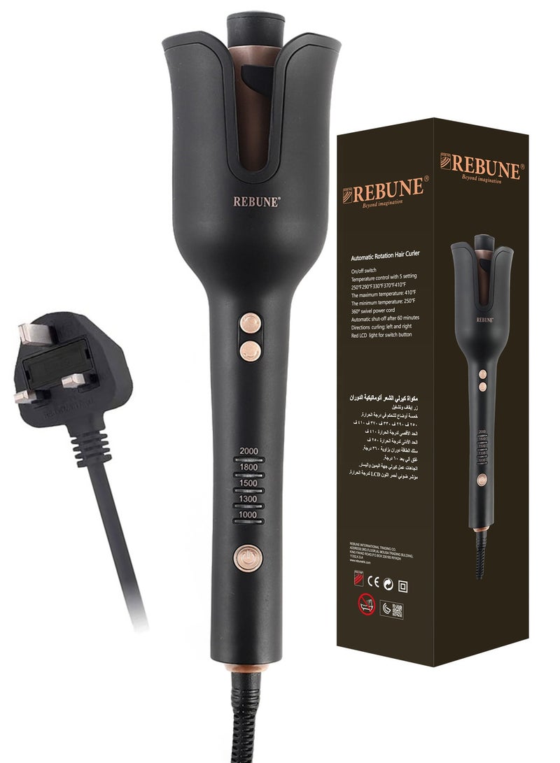 ريبون Original RE-2082 Auto Hair Curler 5 Temperatures & 2 Directions Automatic Rotation Hair Styler  - Image 1