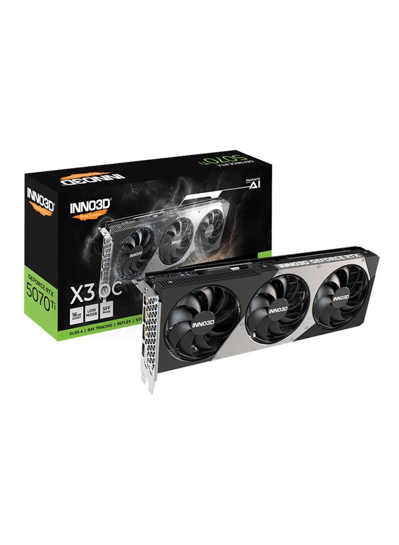 INNO3D GeForce RTX 5070 Ti X3 OC Graphics Card Black/Grey  - Image 1