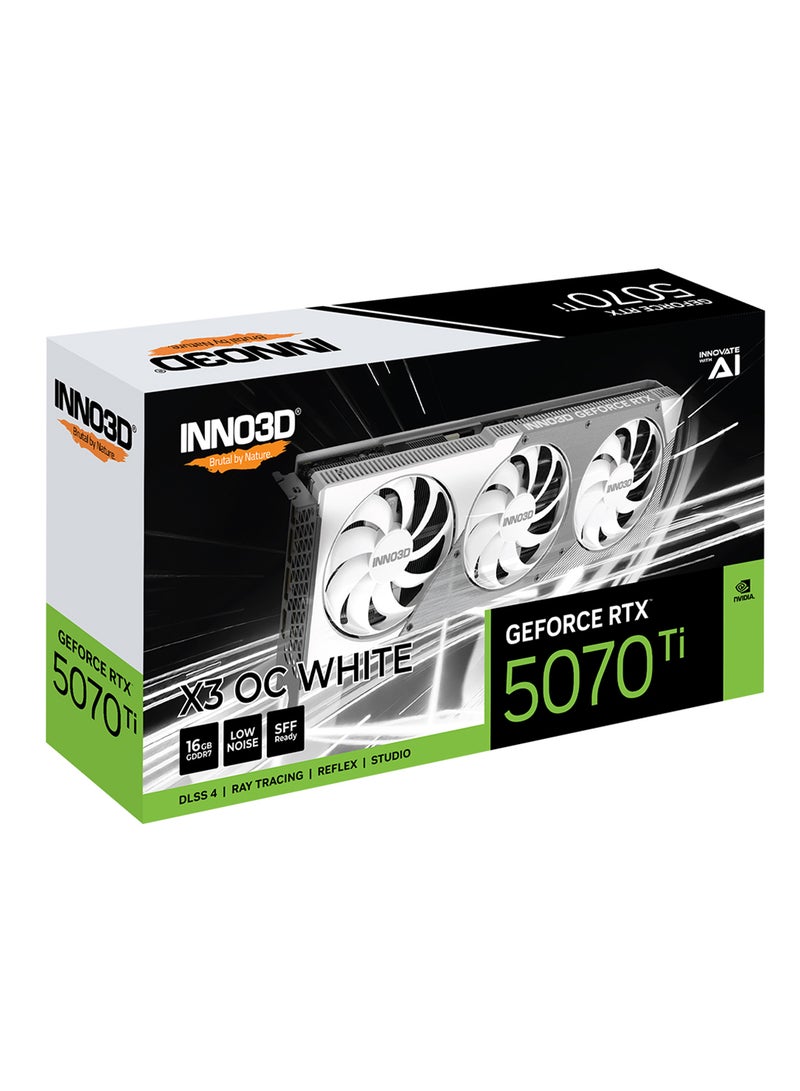 INNO3D - GeForce RTX 5070 Ti X3 OC WHITE Graphics Card White - Image 1
