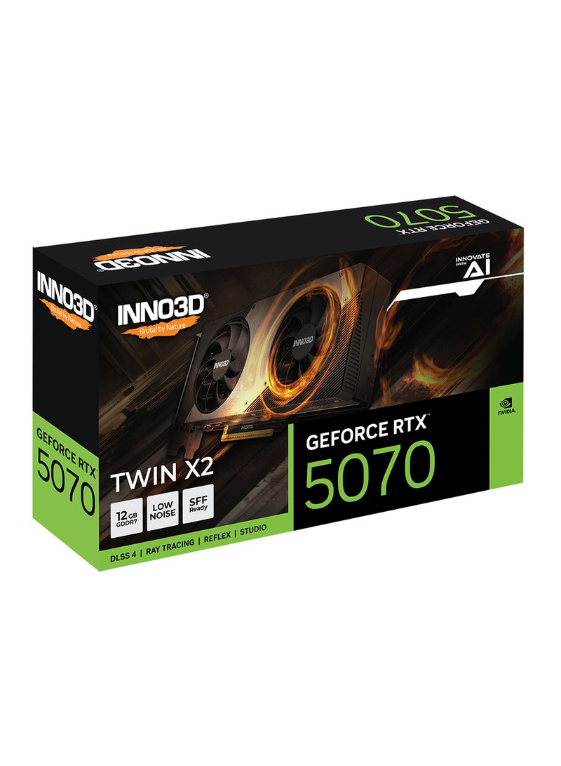 INNO3D GeForce RTX 5070 TWIN X2 Graphics Card Black/Grey  - Image 3