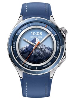 OPPO 648 mAh OPPO Watch X2 Full Smart Flagship Smartwatch | 1.5" AMOLED Display | Titanium Alloy Case | 631mAh Battery | ECG, Blood Oxygen, and Blood Pressure Monitoring | Dual-Frequency GPS | eSIM Support | Sky Blue Chinese Version Sky Blue  - Image 1