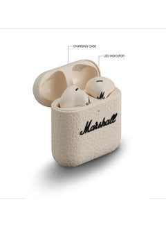 Marshall Minor IV Bluetooth Earphones - Water Resistant Earphones Bluetooth Wireless Earbuds With 30+ Hours Playtime - Cream  - Image 4