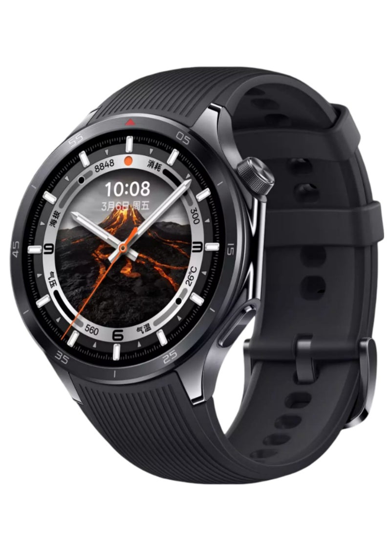 648 mAh OPPO Watch X2 Full Smart Flagship Smartwatch | 1.5" AMOLED Display | Titanium Alloy Case | 631mAh Battery | ECG, Blood Oxygen, and Blood Pressure Monitoring | Dual-Frequency GPS | eSIM Support | Mocha Black Chinese Version Mocha Black