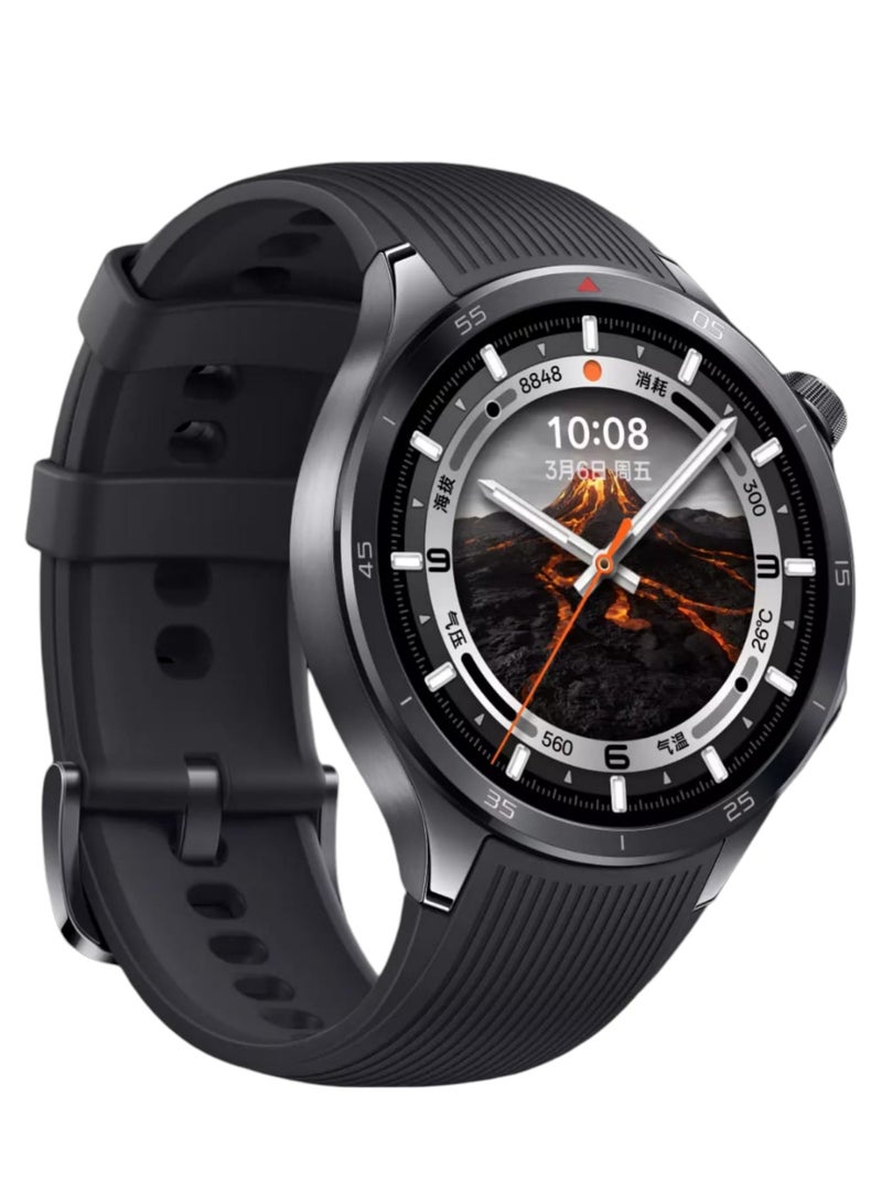 648 mAh OPPO Watch X2 Full Smart Flagship Smartwatch | 1.5" AMOLED Display | Titanium Alloy Case | 631mAh Battery | ECG, Blood Oxygen, and Blood Pressure Monitoring | Dual-Frequency GPS | eSIM Support | Mocha Black Chinese Version Mocha Black