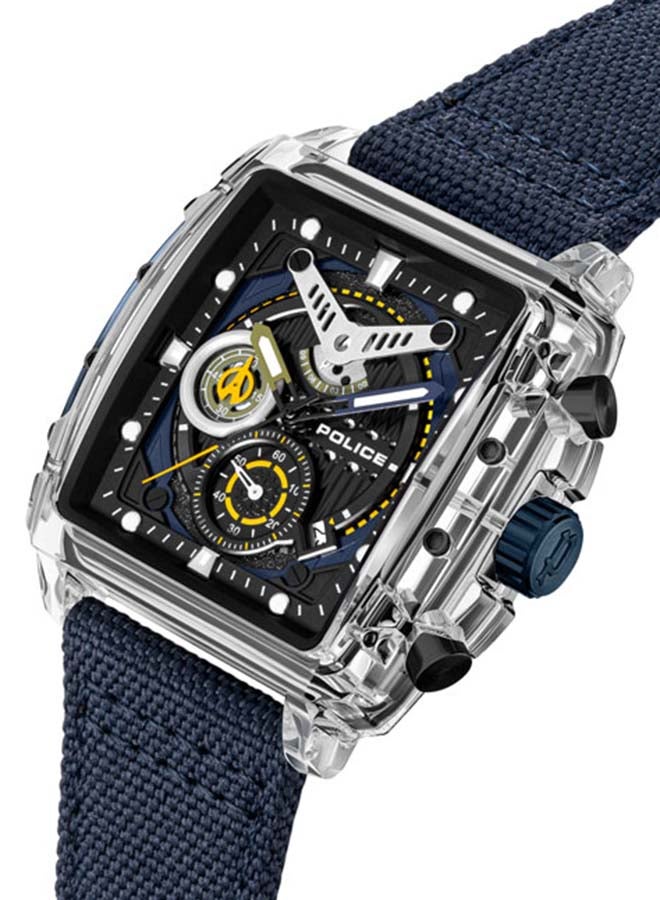 POLICE - Men's Clout 43mm Quartz Multi-Function Watch with TR90 Case & Four Distinct Straps - Image 1