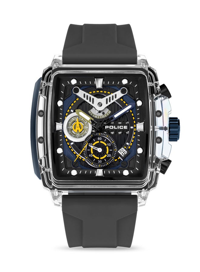 POLICE - Men's Clout 43mm Quartz Multi-Function Watch with TR90 Case & Four Distinct Straps - Image 1